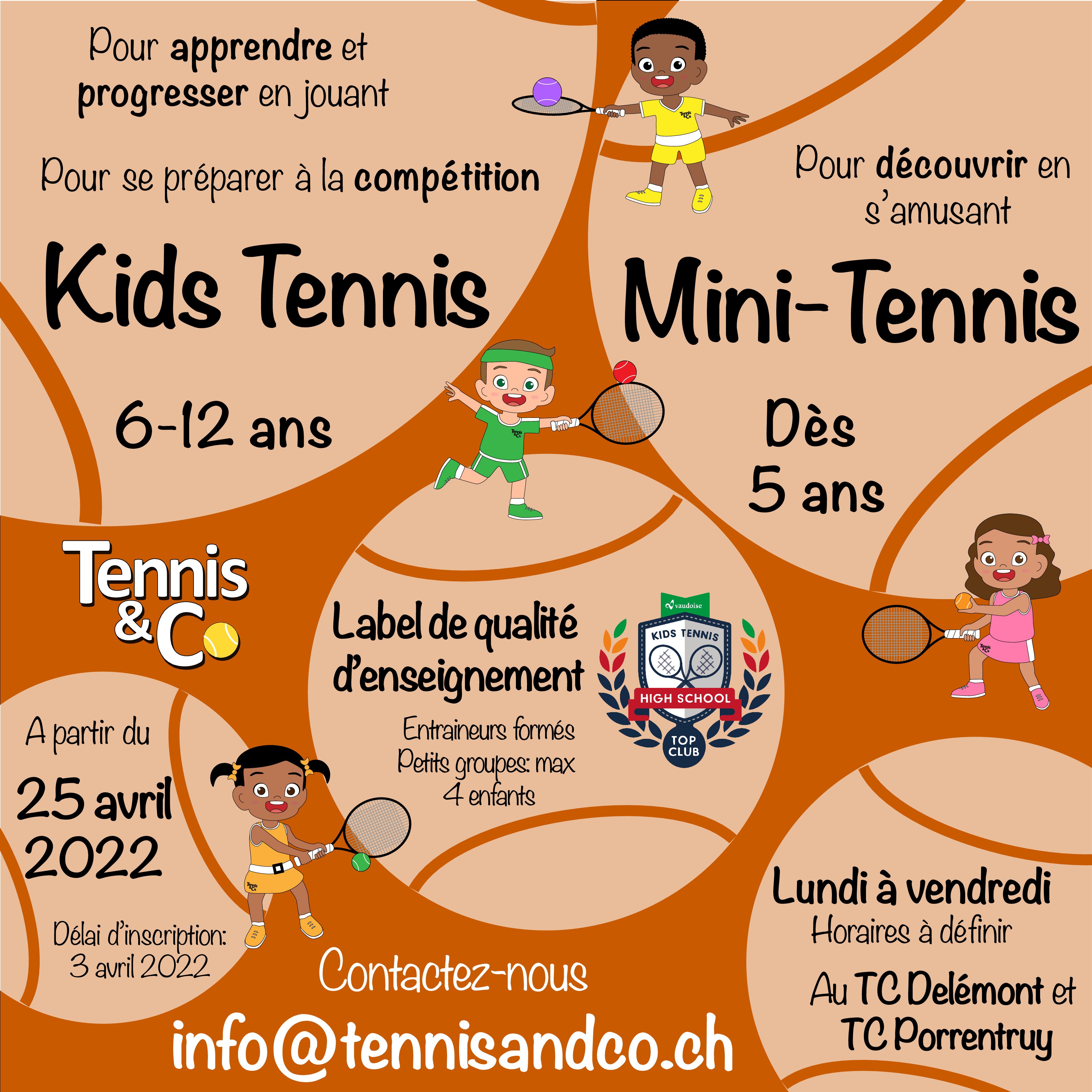 Offre Kids Tennis printemps 2022